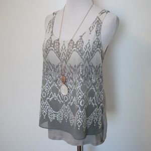 EXPRESS Size Small Gray Blouse Sequins Ombre